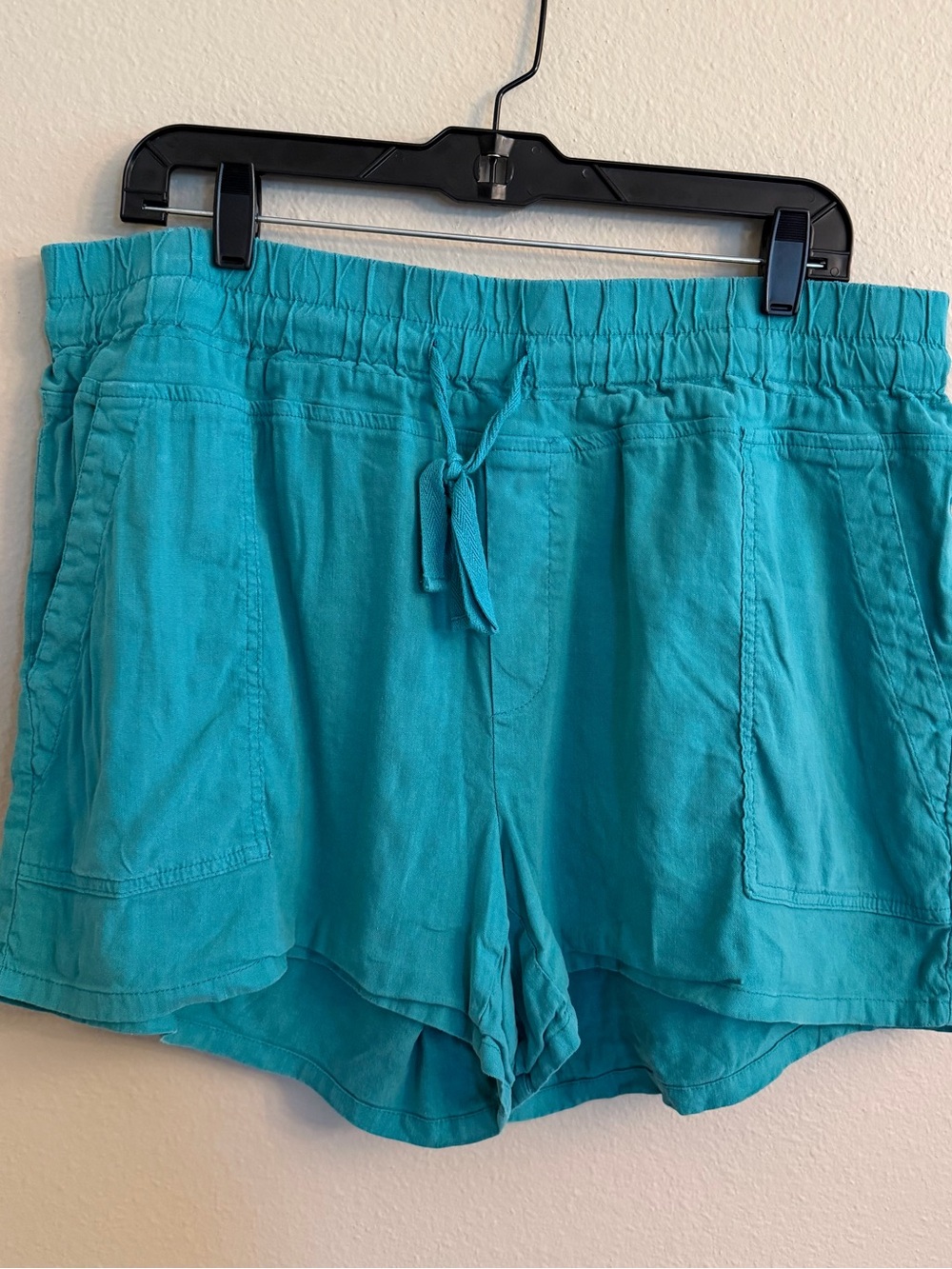 Kut from the Kloth Teal 5" Drawstring Line Shorts Size XL